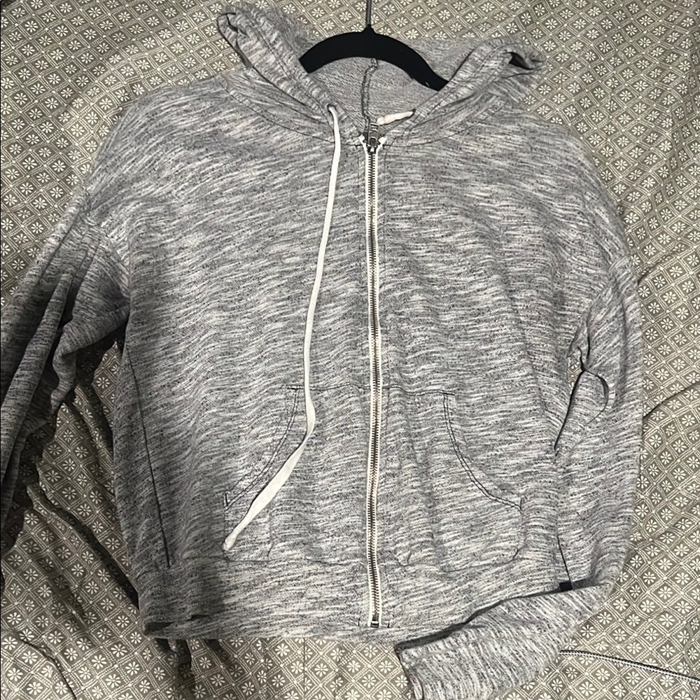 Gray Zip-Up Hoodie